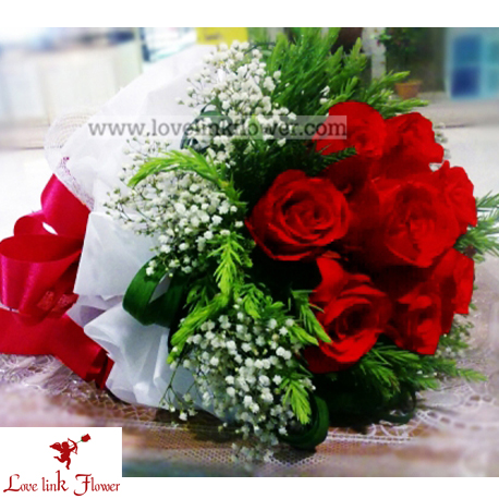 ช่อดอกกุหลาบสีแดง Bu 02 ช่อรักคุณที่สุด