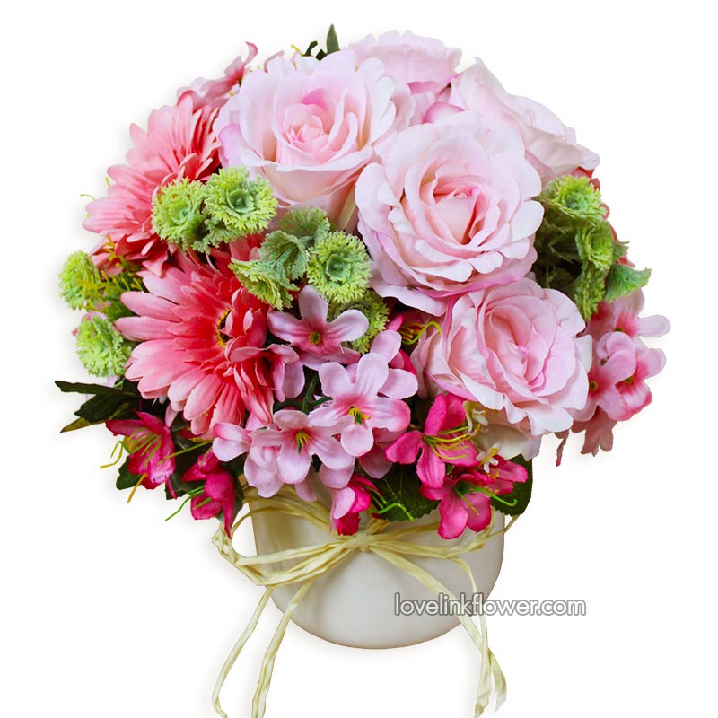 แจกันดอกไม้ประดิษฐ์ อวยพรวันเกิด และในทุกโอกาส ส่งทั่วกรุงเทพ แจกันดอกไม้ อวยพรให้สุขสมหวัง ดอกไม้ประดิษฐ์ At 28