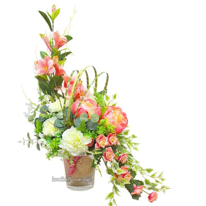 ขายแจกันดอกไม้ประดิษฐ์ ส่งทั่วกรุงเทพ แจกันดอกไม้ ขอให้ประสบความสำเร็จ ดอกไม้ประดิษฐ์ At 06