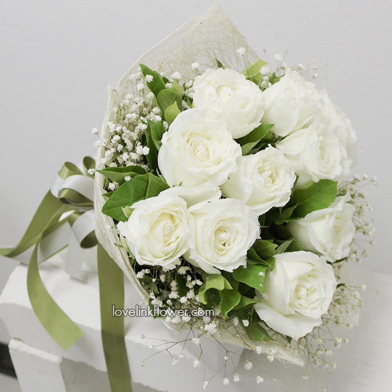 ดอกกุหลาบขาว แทนความจริงใจ Bu 24