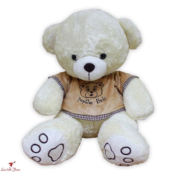 ตุ๊กตาหมี Popular Bear สีขาว